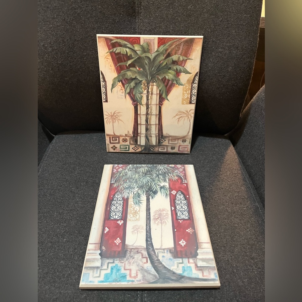Tuskan palm, 2 art prints Julia Hawkins style